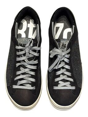 P448 John Blitz Glitz Sneaker with Metallic Silver Detail Women’s Size 39 US 8.5